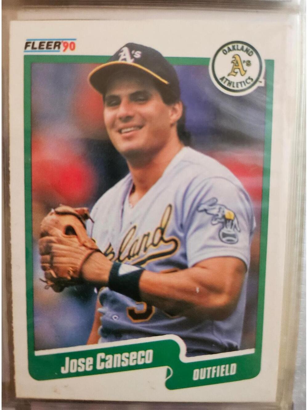 1990 Fleer Baseball JOSE CANSECO ATHLETICS #3